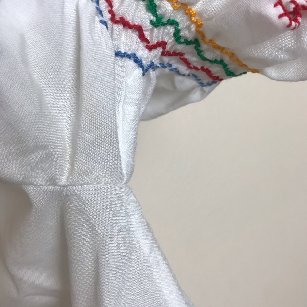 Vintage Hungarian Peasant Embroidered Top - image 7